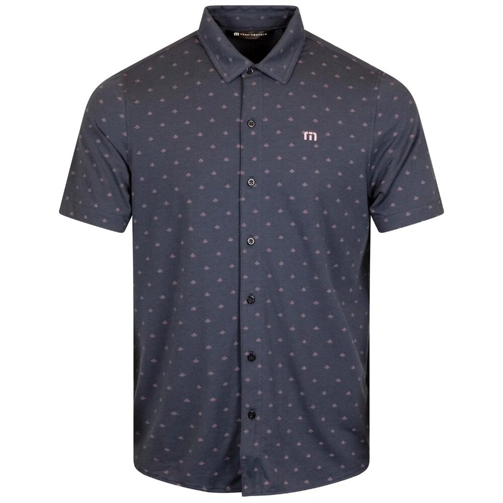 Travis Mathew Size Medium Set A Course Polo Shirt Golf Total Eclipse
